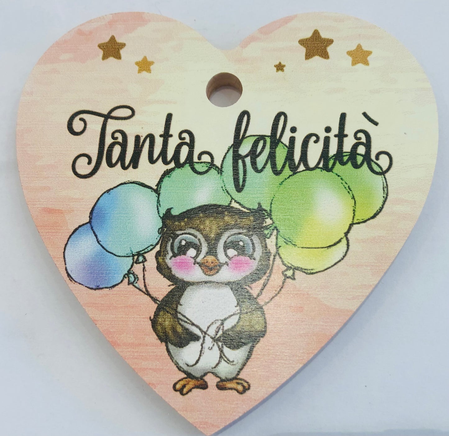 targhetta a cuore gufi