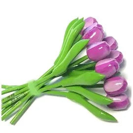 mazzi composti da 9 tulipani in legno 35cm (SU ORDINAZIONE)