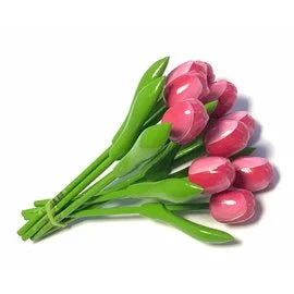 mazzi composti da 9 tulipani in legno 35cm (SU ORDINAZIONE)