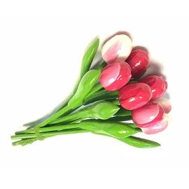 mazzi composti da 9 tulipani in legno 35cm (SU ORDINAZIONE)
