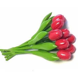 mazzi composti da 9 tulipani in legno 35cm (SU ORDINAZIONE)
