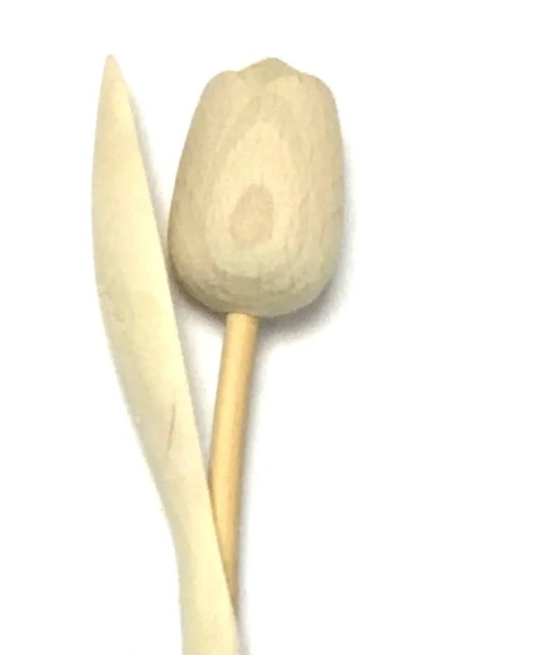 tulipani in legno singoli cm 20