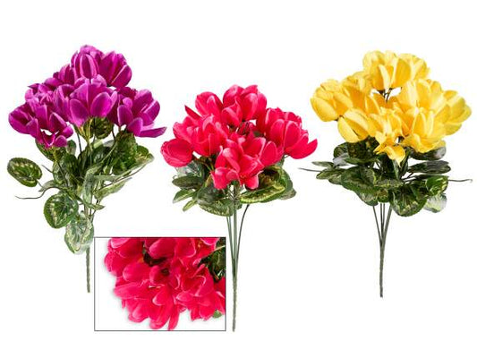 Mazzo di ciclamino artificiale in stoffa