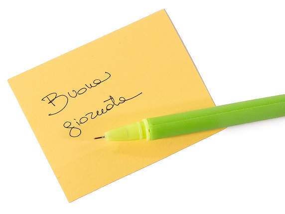 Penna a sfera con rosa in tessuto e gambo flessibile in espo