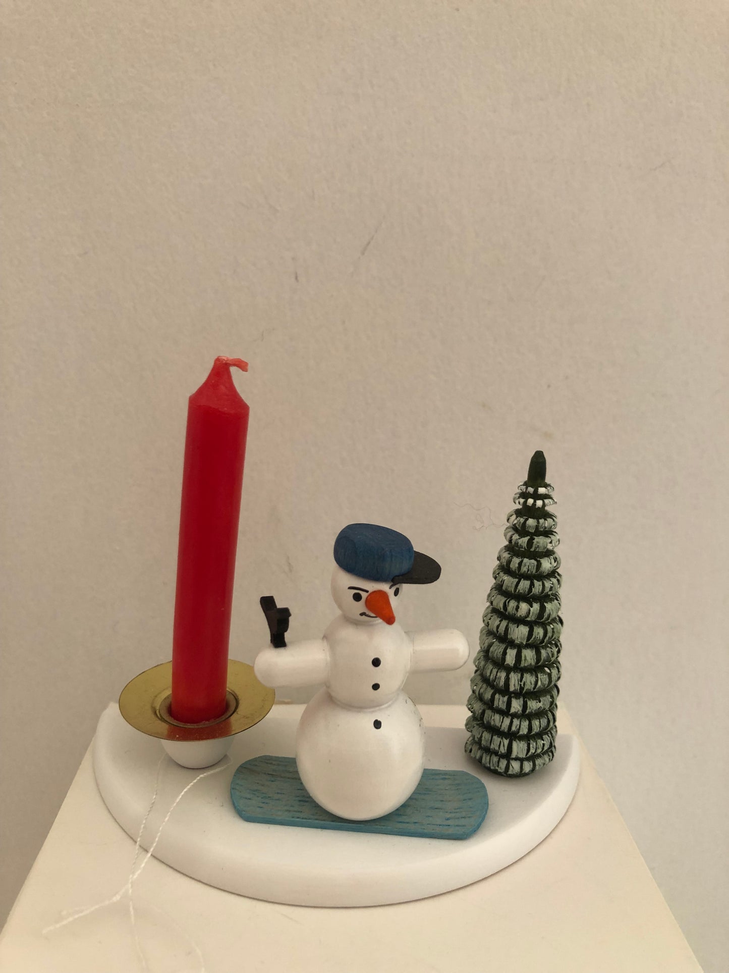 porta candela "pupazzo di neve"