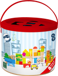Cubetti da costruzione in legno Zoo