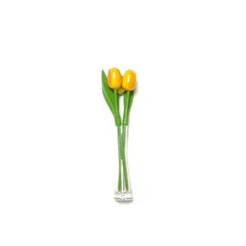 3 Tulpen 35cm in Glasvase