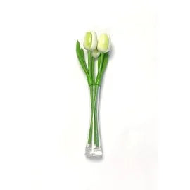 3 Tulpen 35cm in Glasvase