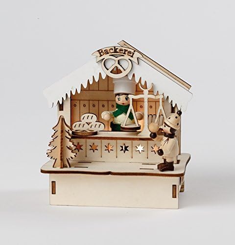 casetta in legno con luce