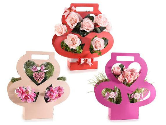 Cestino portafiori "Love" in carta semi idrorepellente