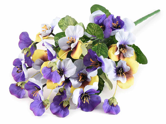 Mazzo di violette del pensiero artificiali
