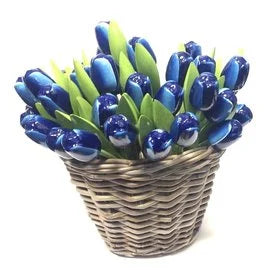 tulipani 35cm con cesto (SU ORDINAZIONE)