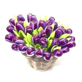 tulipani 35cm con cesto (SU ORDINAZIONE)