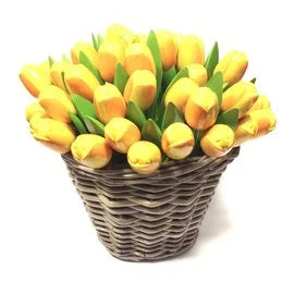 tulipani 35cm con cesto (SU ORDINAZIONE)