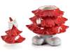 Barattoli ad albero di Natale in ceramica colorata lucida