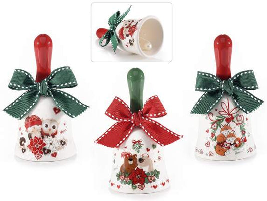 Campanelle di Natale in ceramica