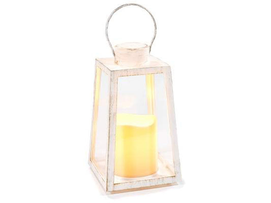 Lanterna con candela elettronica con fiamma LED in movimento