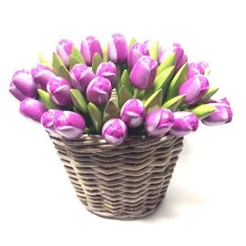 tulipani 35cm con cesto (SU ORDINAZIONE)