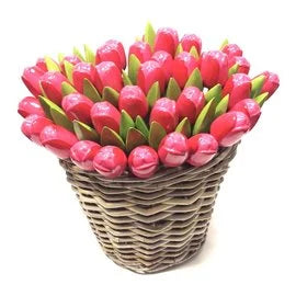 tulipani 35cm con cesto (SU ORDINAZIONE)