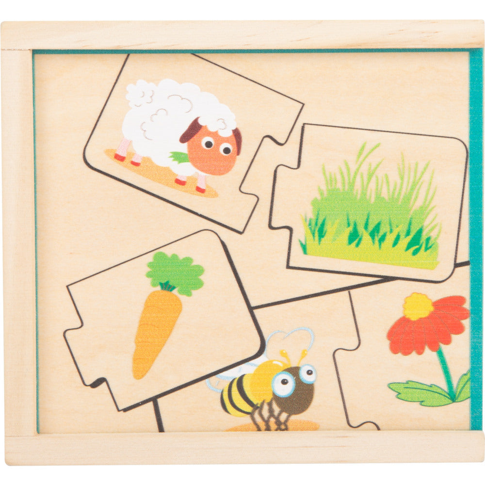 gioco puzzle in legno "animali che mangiano"