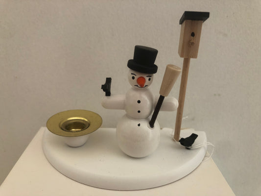 porta candela "pupazzo di neve"