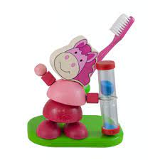 figura con clessidra lavadenti